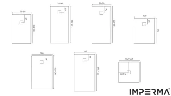 Cădiță de duș Serena, antracit, cu sifon inclus - imagine 3