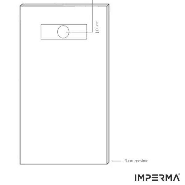 Cădiță de duș Gloria, Alb, cu sifon inclus - imagine 5