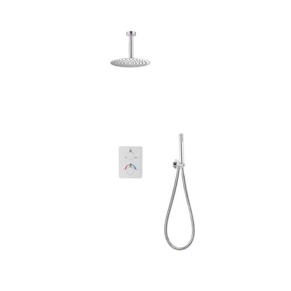Set de duș termostatic încorporat (SET 1) (braț de tavan) Crom