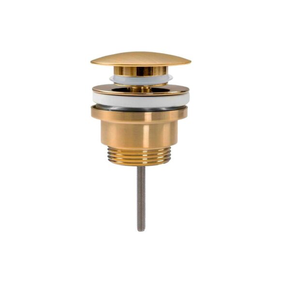 Supapă de clic pentru chiuvetă din alamă Ø66 mm 1" 1/4 PVD auriu periat