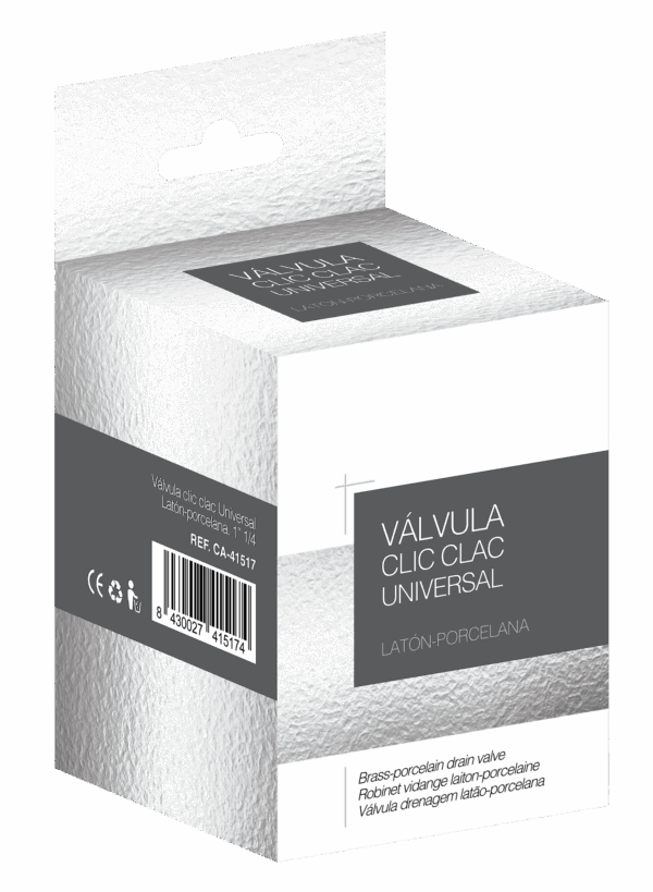 Supapă de clic alamă chiuvetă Ø66 mm 1" 1/4 Porțelan crom - imagine 2