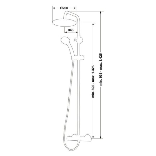 Coloana de dus termostatica MAXI-2 - imagine 2