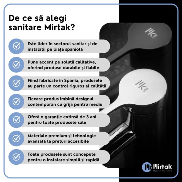 Baterie de chiuvetă negru mat - imagine 4